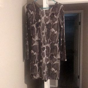 Snake skin print dress
